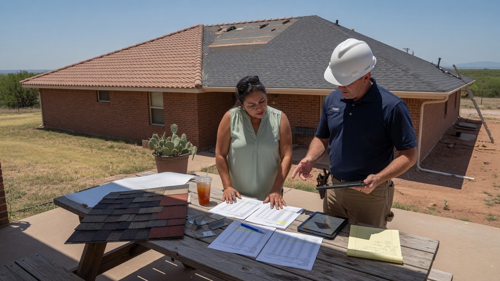 Contact roofing contractor West Texas
