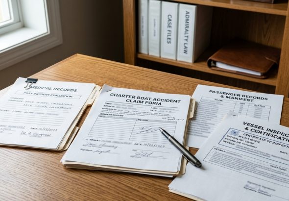New York charter boat accident claim documents and passenger records