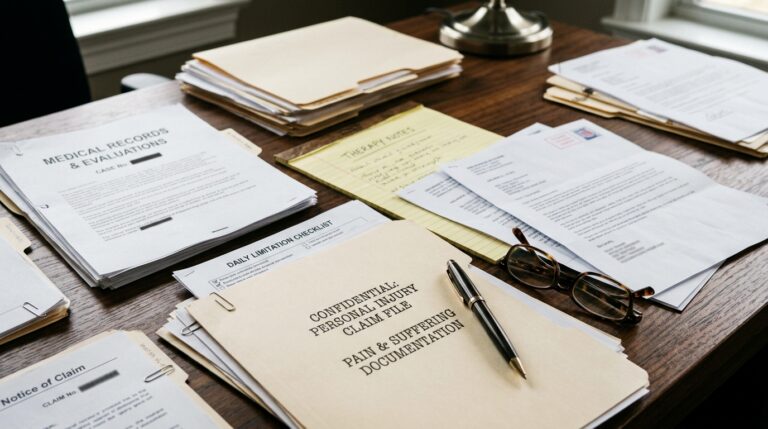 New York personal injury pain and suffering claim review documents