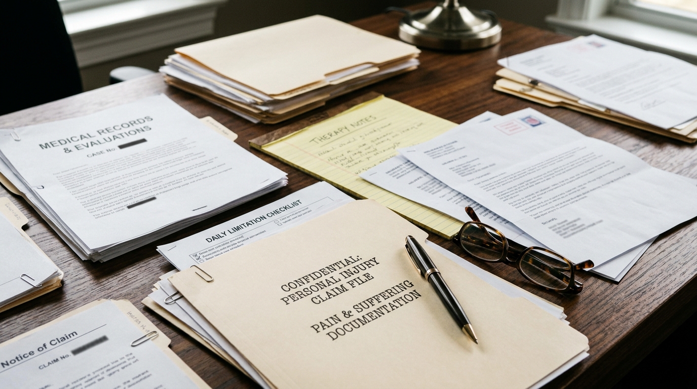 New York personal injury pain and suffering claim review documents